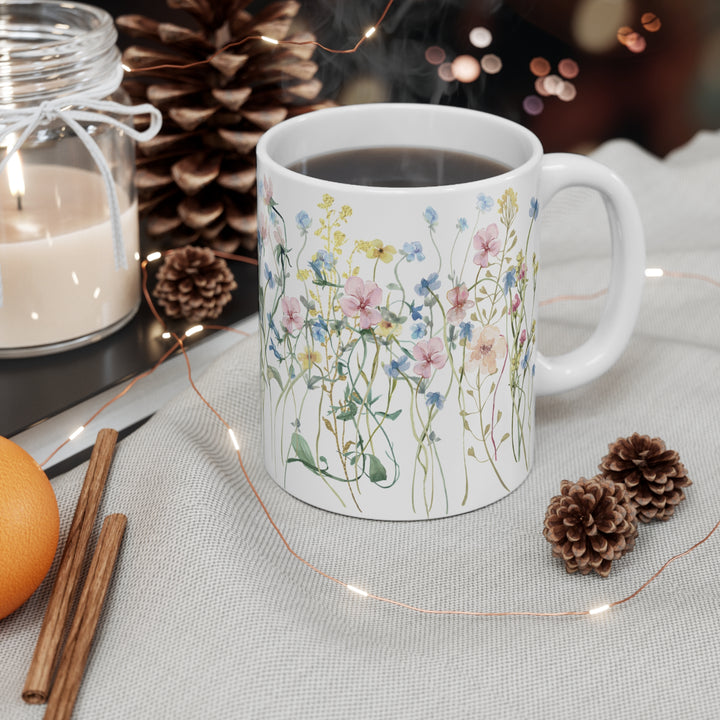 Mug - 11 oz. - BPA-Free - Pastel Wildflowers
