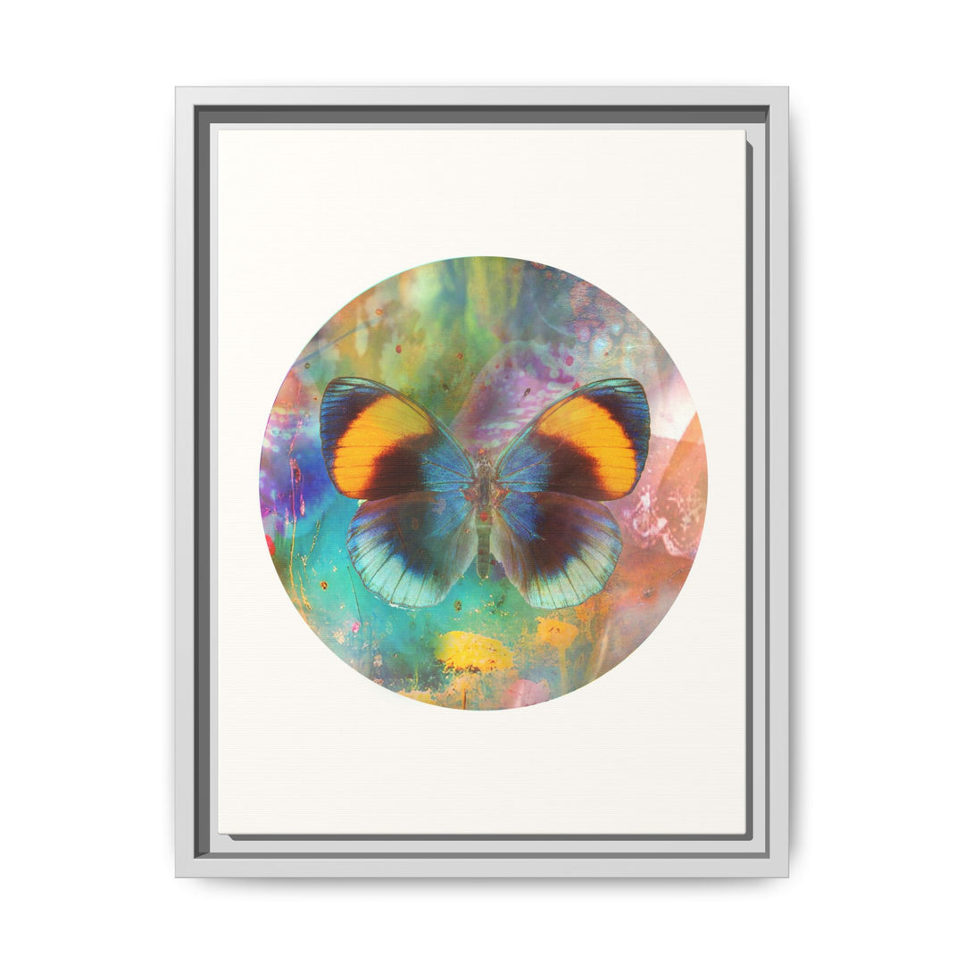 Canvas Wall Art - Sustainably Made Framed Wall Decor - Gold Butterfly
