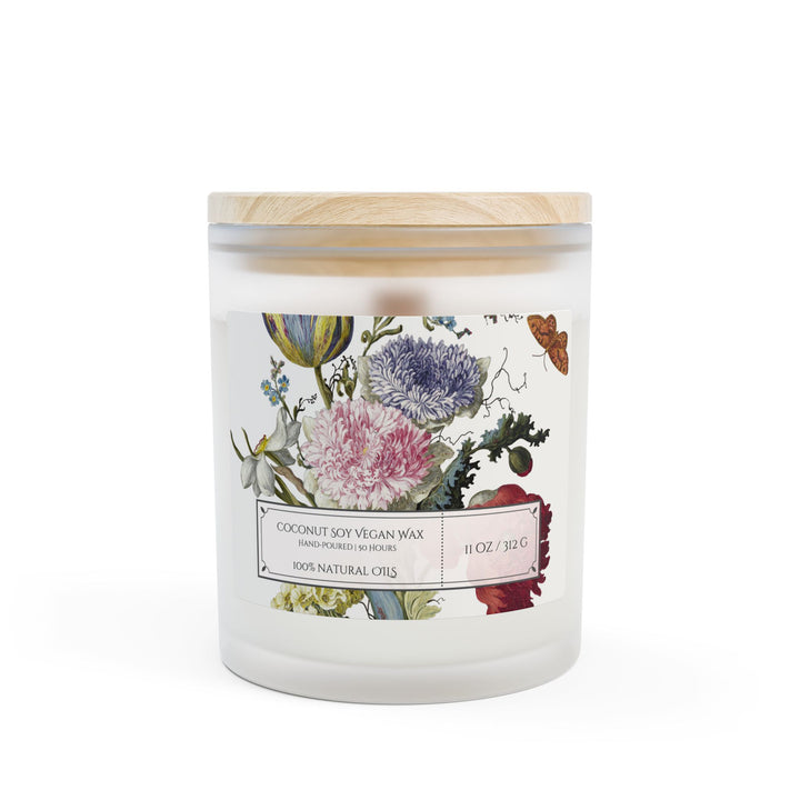 Frosted Glass Candle - 11oz - Soy Wax - Vintage Bouquet