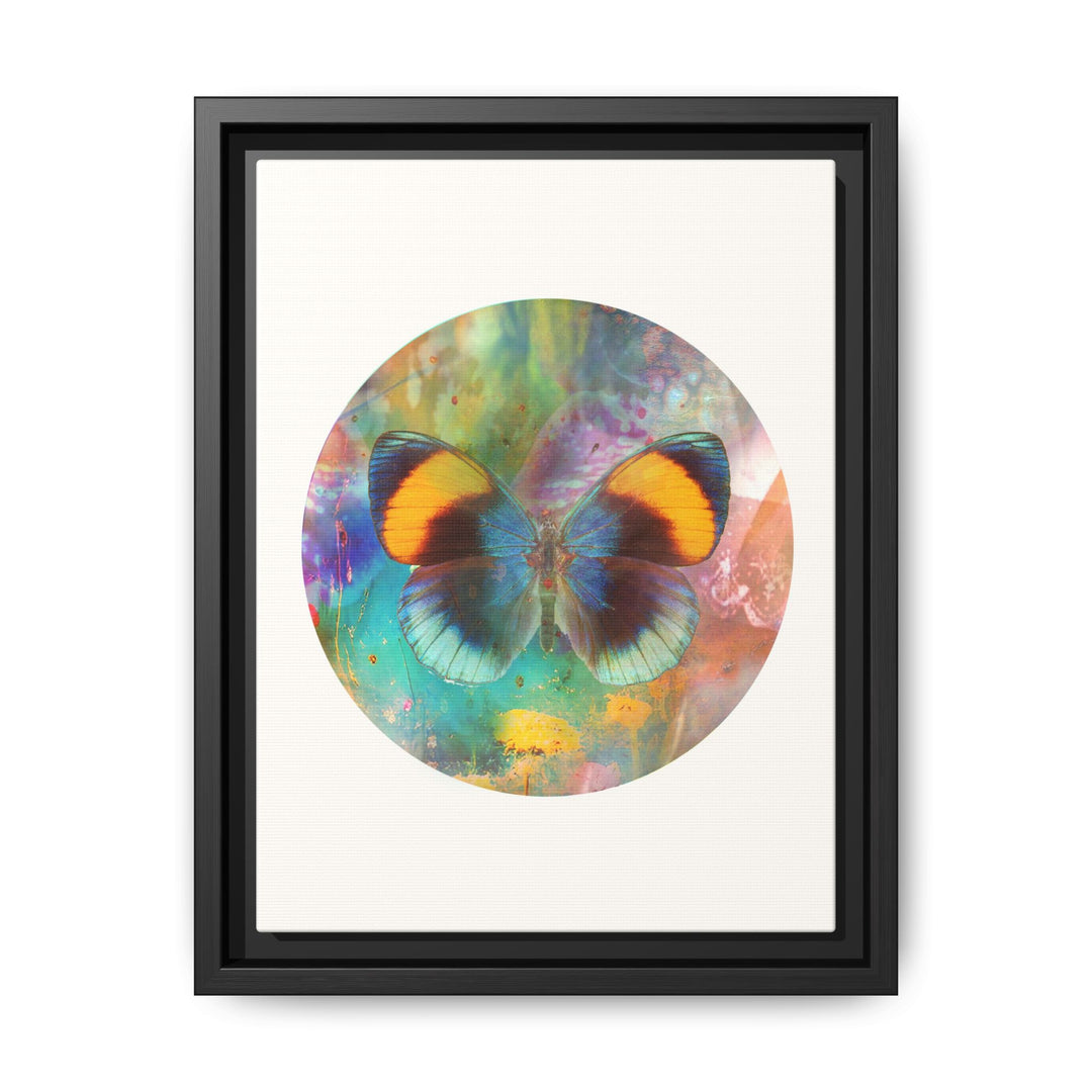 Canvas Wall Art - Sustainably Made Framed Wall Decor - Gold Butterfly