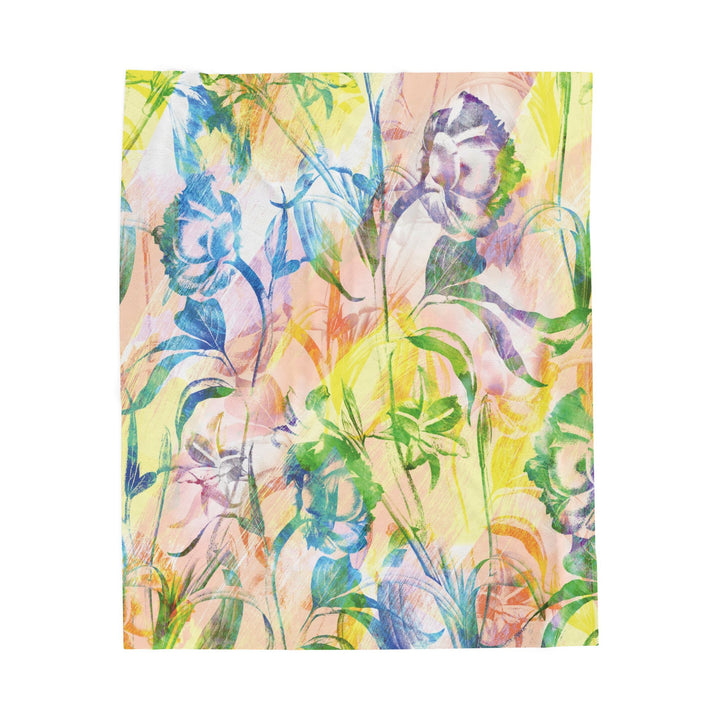 Luxury Velveteen Plush Blanket - Sunshine Garden- Cozy & Soft