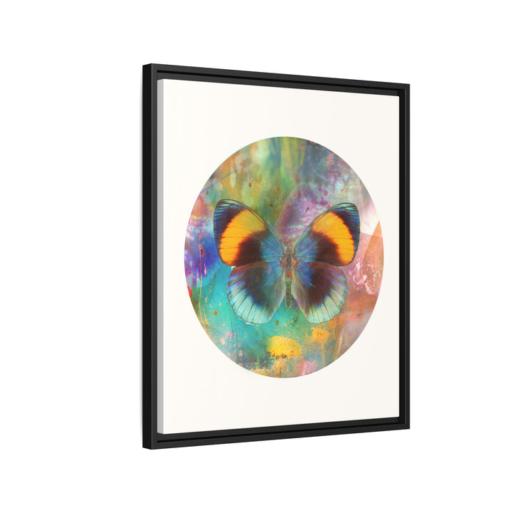 Canvas Wall Art - Sustainably Made Framed Wall Decor - Gold Butterfly