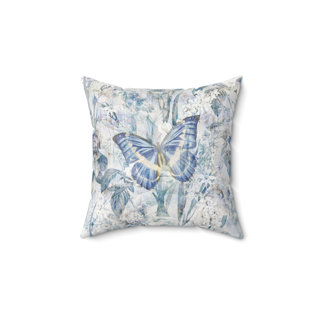 Luxury Faux Suede Pillow - Blue Helena