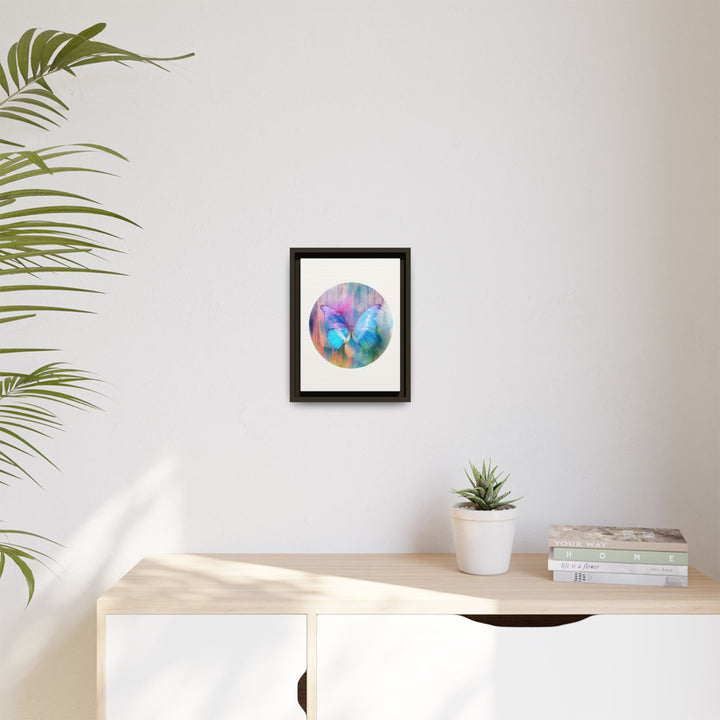 Canvas Wall Art - Sustainably Made Framed Wall Décor - Electric Blue Butterfly