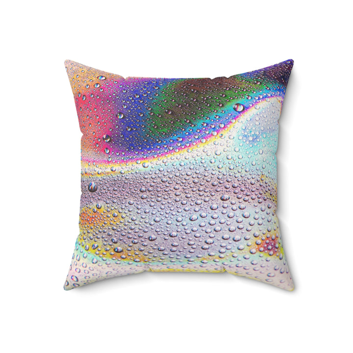Luxury Faux Suede Pillow - Iridescent Rain