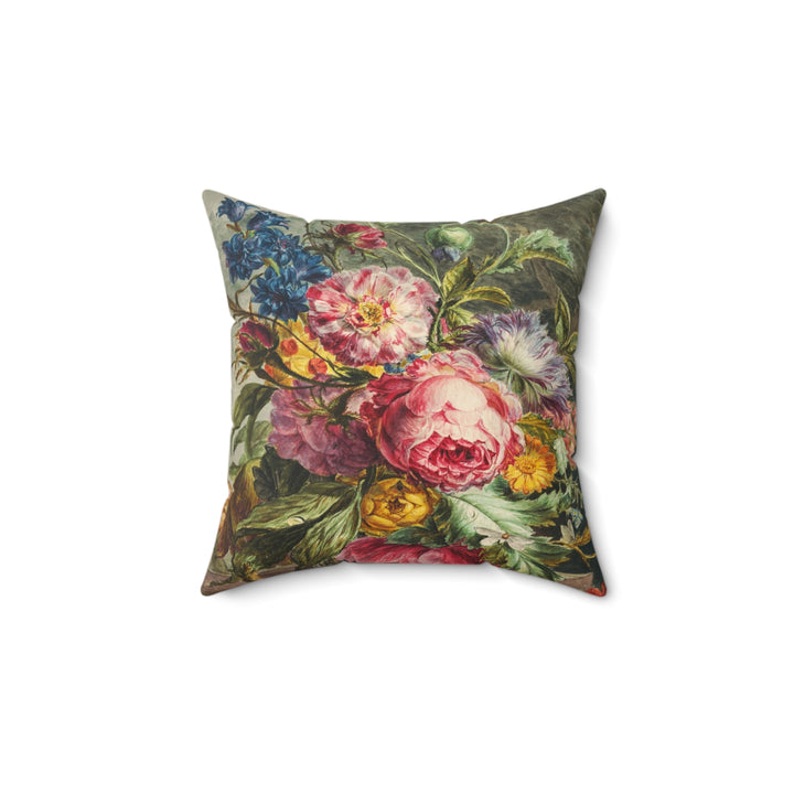 Luxury Faux Suede Pillow - Dutch Flowers