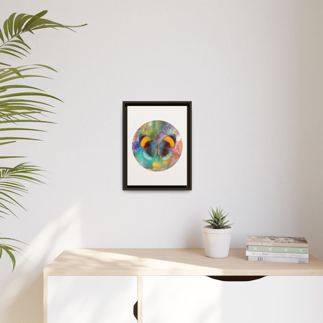 Canvas Wall Art - Sustainably Made Framed Wall Decor - Gold Butterfly