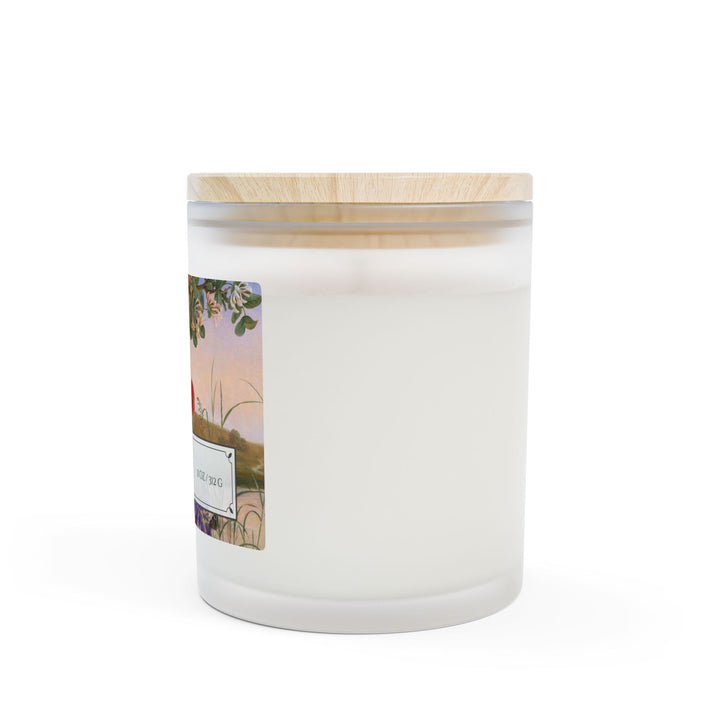 Frosted Glass Candle - 11oz - Vegan Wax - Honeysuckle Branch