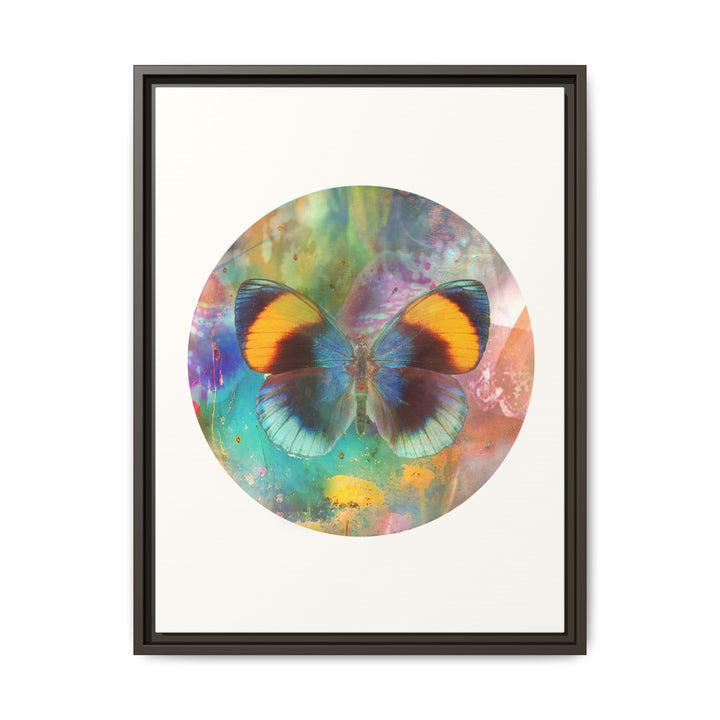 Canvas Wall Art - Sustainably Made Framed Wall Decor - Gold Butterfly