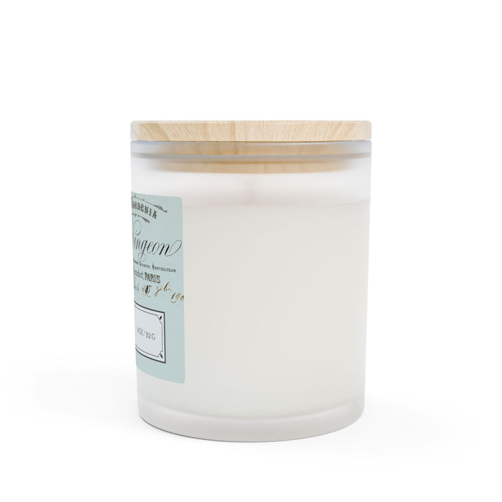 Frosted Glass Candle - 11oz - Vegan Wax - Vintage Green