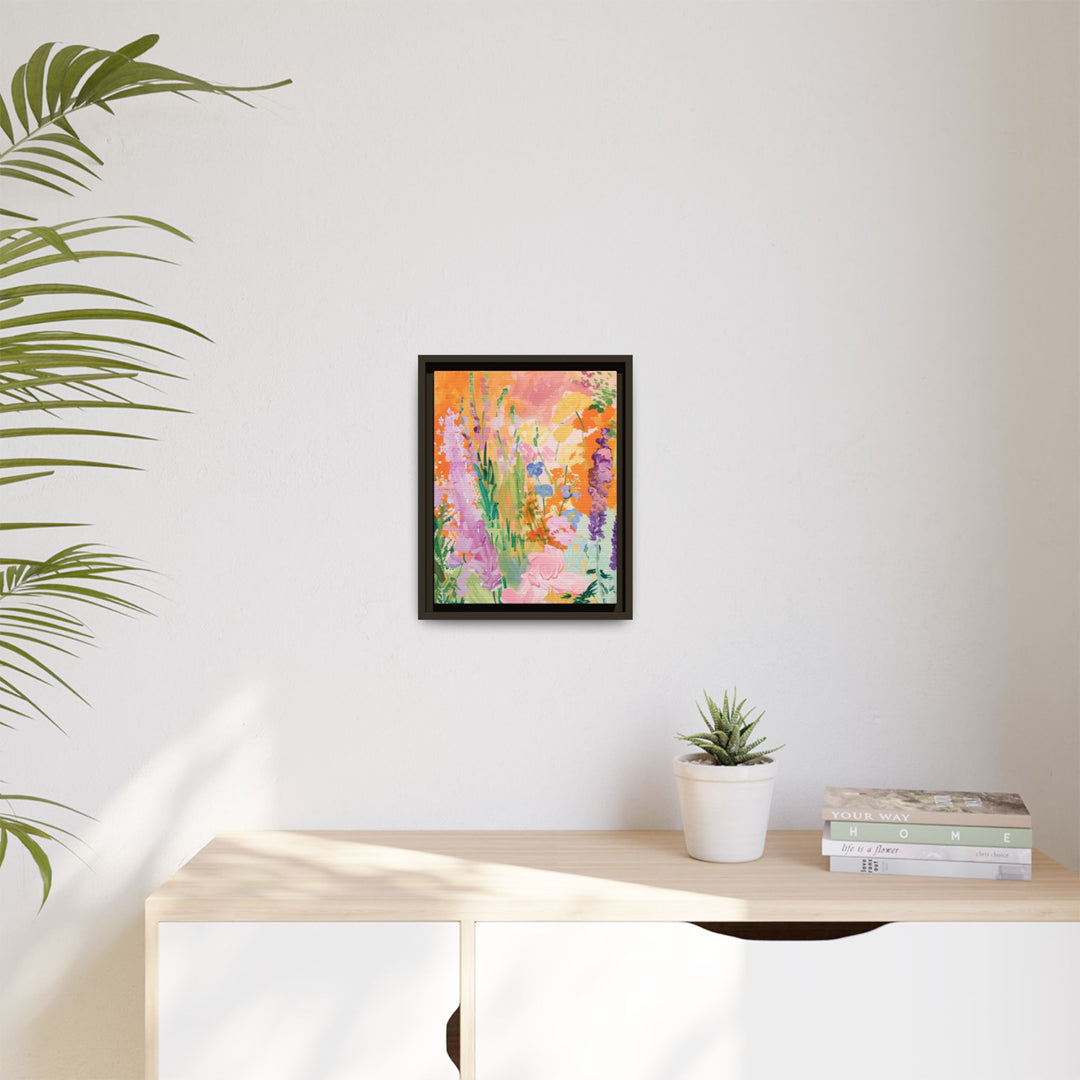 Canvas Wall Art - Sustainably Made Framed Wall Art - Bright Garden