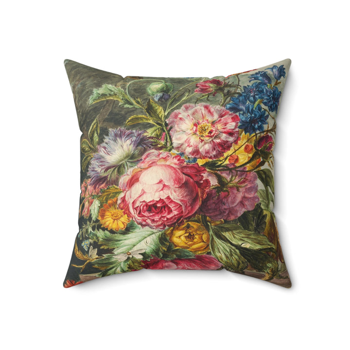 Luxury Faux Suede Pillow - Dutch Flowers