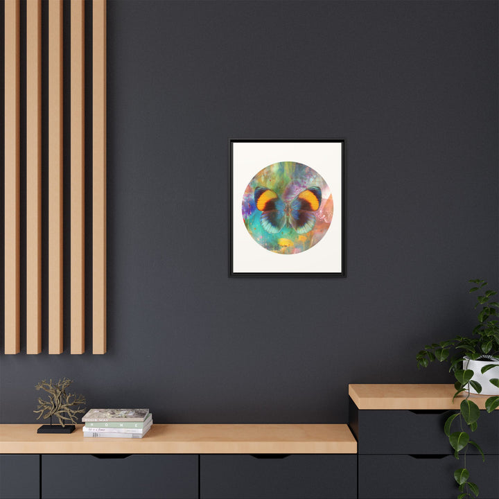 Canvas Wall Art - Sustainably Made Framed Wall Decor - Gold Butterfly