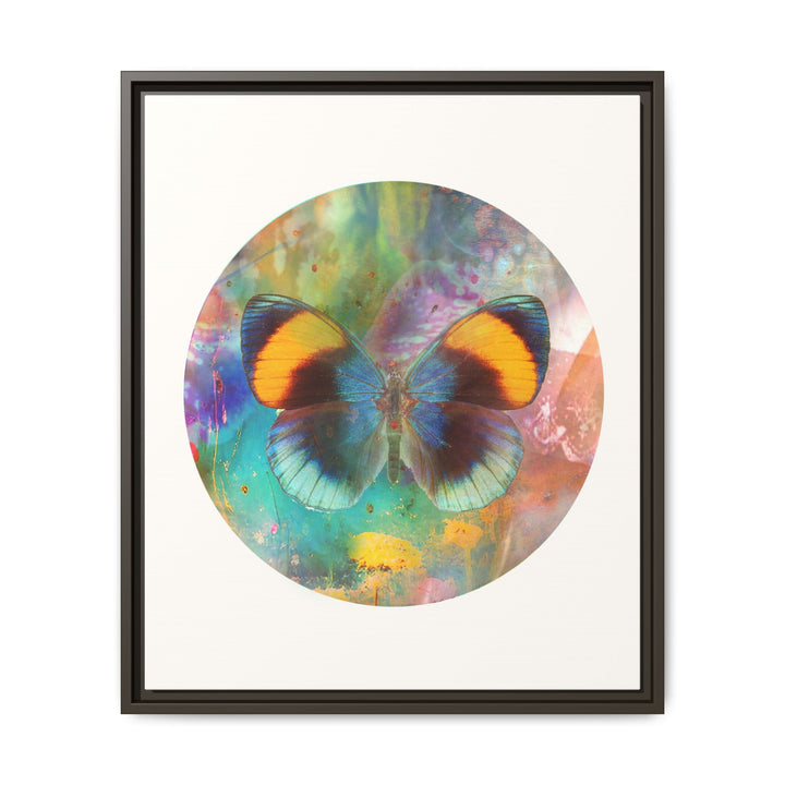 Canvas Wall Art - Sustainably Made Framed Wall Decor - Gold Butterfly