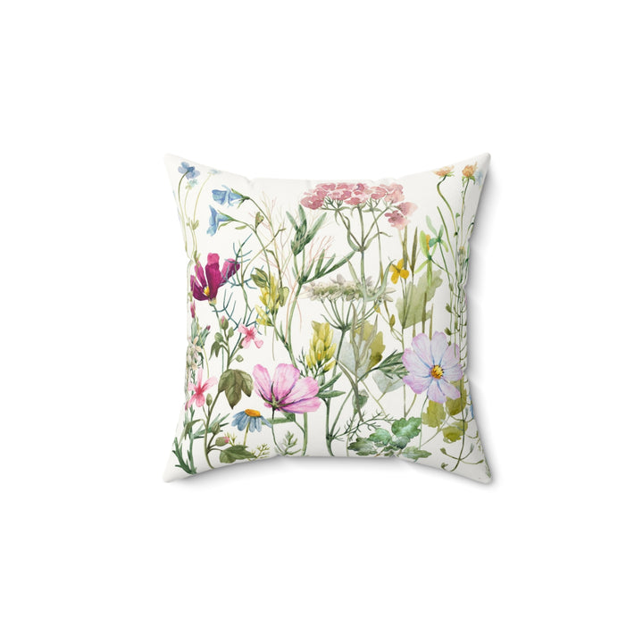 Luxury Faux Suede Pillow - Wildflower Meadow