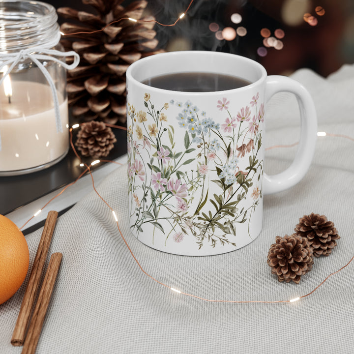 Watercolor Floral Coffee Mug – 11 oz BPA-free