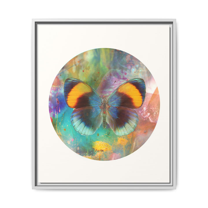 Canvas Wall Art - Sustainably Made Framed Wall Decor - Gold Butterfly