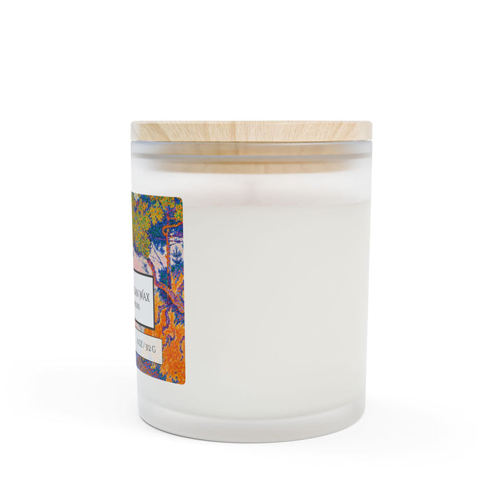 Frosted Glass Candle - 11oz - Vegan Wax - Mediterranean Summer