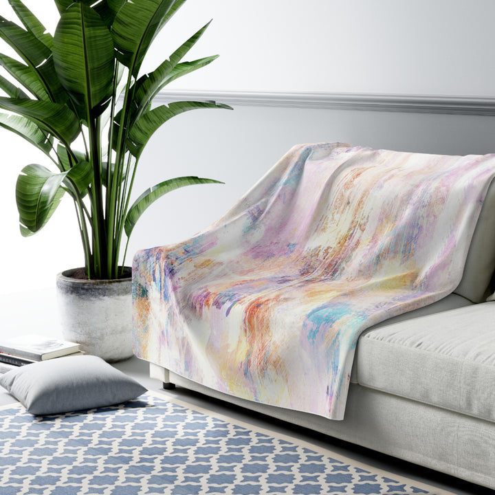 Sherpa Fleece Blanket - Peach Blossom