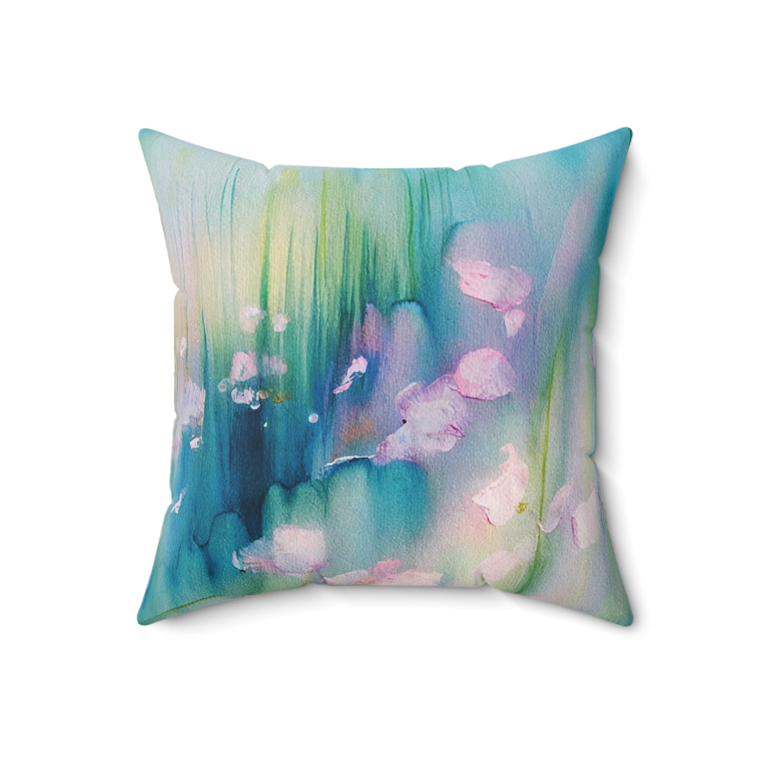 Luxury Faux Suede Pillow - Butterfly & Roses