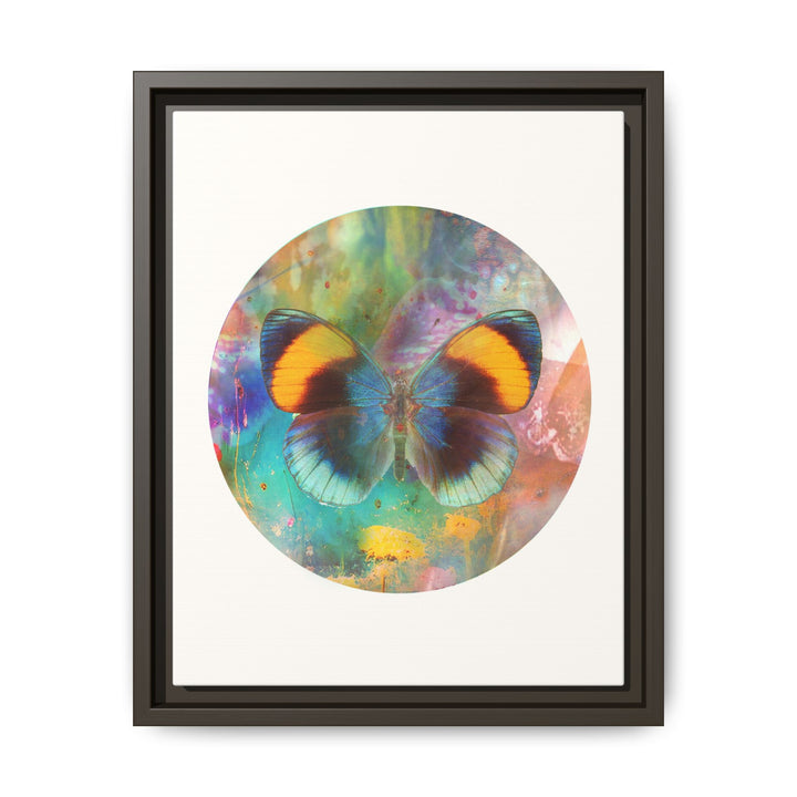 Canvas Wall Art - Sustainably Made Framed Wall Decor - Gold Butterfly