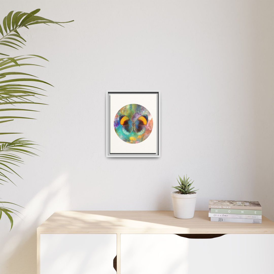 Canvas Wall Art - Sustainably Made Framed Wall Decor - Gold Butterfly