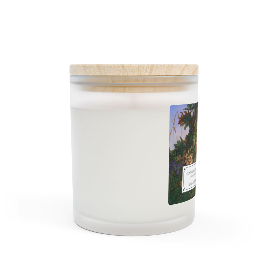 Frosted Glass Candle - 11oz - Vegan Wax - Honeysuckle Branch