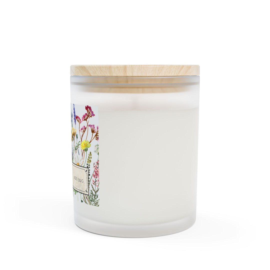 Frosted Glass Candle - 11oz - Vegan Wax - Wildflower Meadow