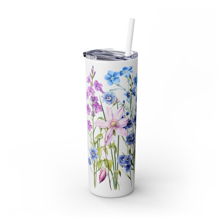 Floral Tumbler -  BPA-Free - Delphinium Blue