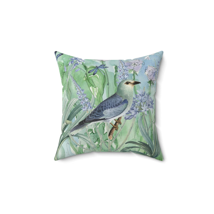 Luxury Faux Suede Pillow - Summer Birds