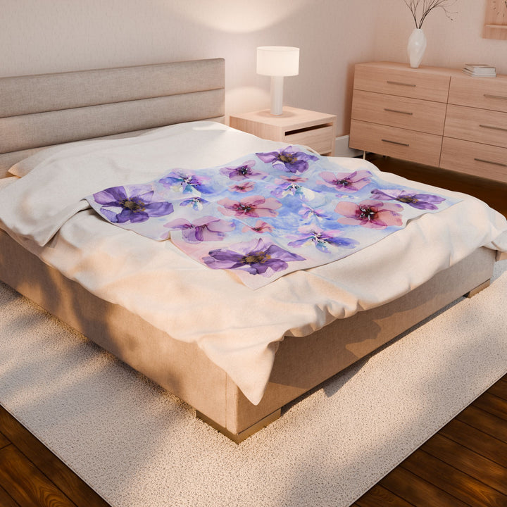 Luxury Velveteen Plush Blanket - Pastel Morning