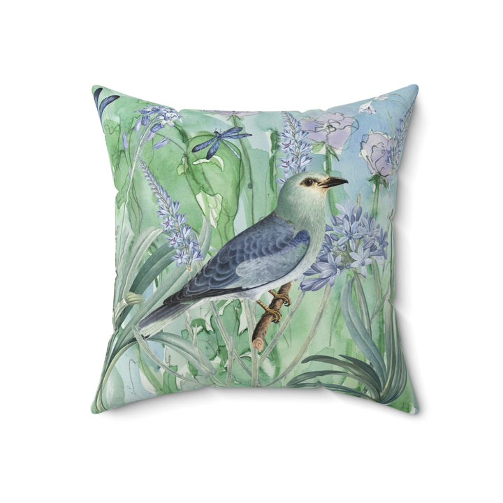 Luxury Faux Suede Pillow - Summer Birds