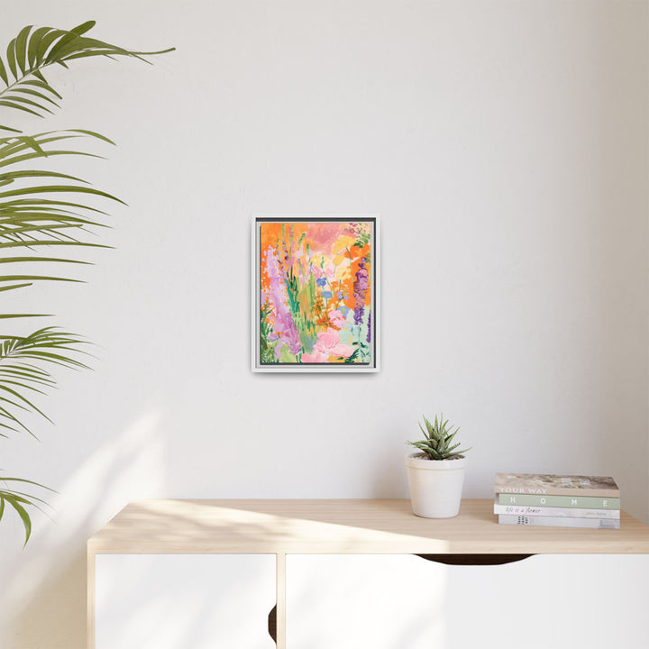 Canvas Wall Art - Sustainably Made Framed Wall Art - Bright Garden