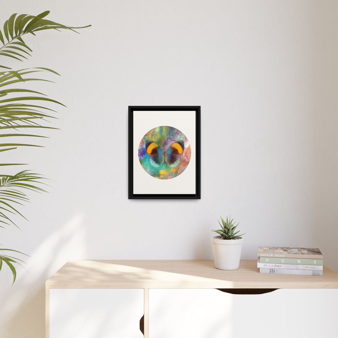 Canvas Wall Art - Sustainably Made Framed Wall Decor - Gold Butterfly