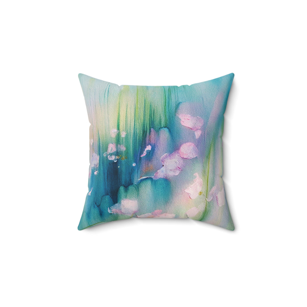 Luxury Faux Suede Pillow - Butterfly & Roses