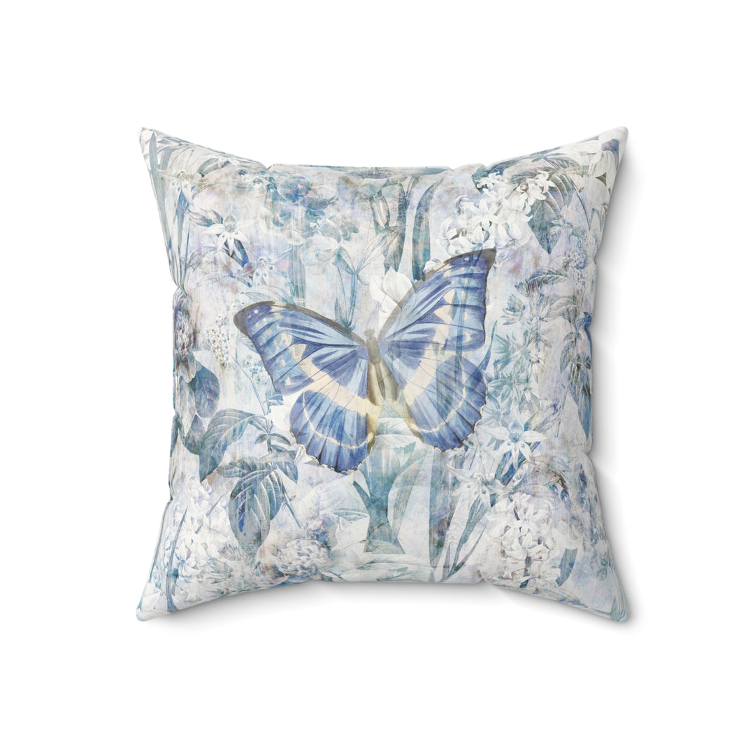Luxury Faux Suede Pillow - Blue Helena