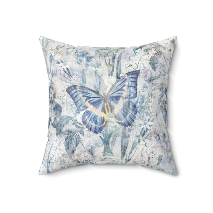 Luxury Faux Suede Pillow - Blue Helena