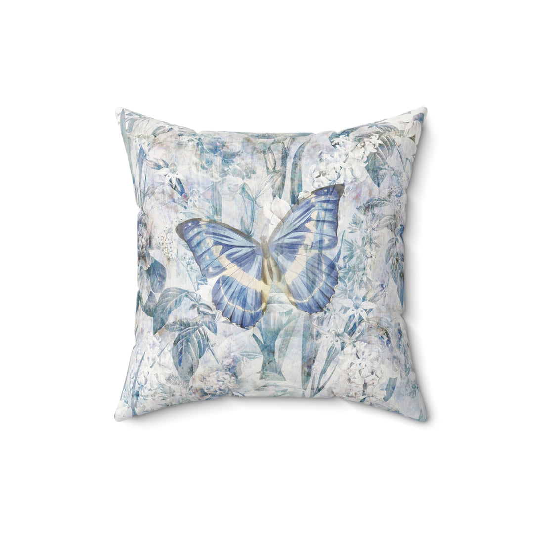 Luxury Faux Suede Pillow - Blue Helena